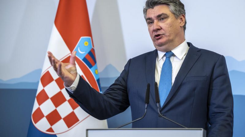 Президент Хорватии заявил, что санкции Запада не приведут к прекращению войны в Украине