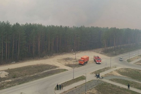 Пожар под Циолковским: угроза снята