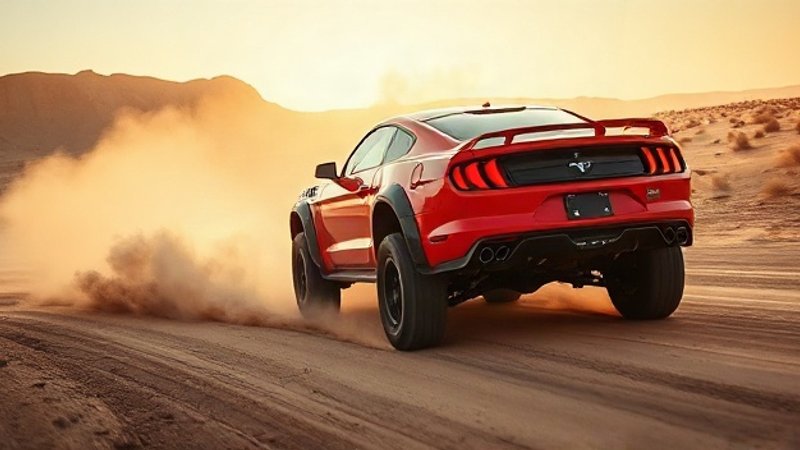 Инженерный прорыв: концерн Ford готовит к возможному производству внедорожный Mustang Baja Реалистичное фото брутального спортивного фастбека Ford Mustang Baja с
