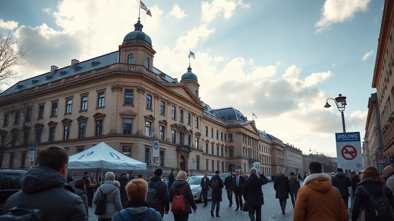 Жители Стокгольма направляются к избирательному участку для голосовани