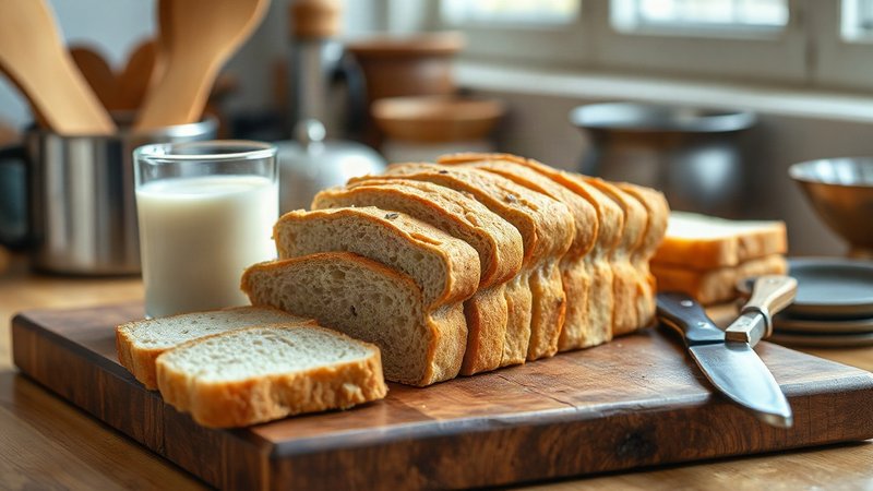Нарезанная аккуратными тонкими ломтиками прямоугольная буханка белого