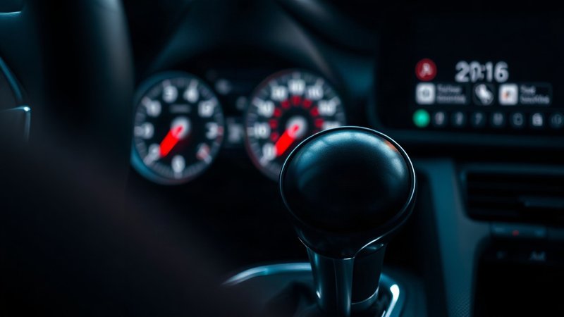 Вид на ручку переключения передач автоматической трансмиссии с переклю