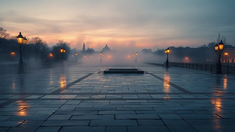 Легенды Марсова поля: мистические тайны и призраки петербургских каналов Вечерний вид на Марсово поле в Санкт-Петербурге с освещенными аллеями