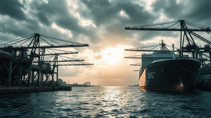 Ближневосточный фактор подогрел рынок: баррель Brent перешагнул за 105 долларов Морской терминал отгрузки нефти с подключенными шлангами к стоящему на