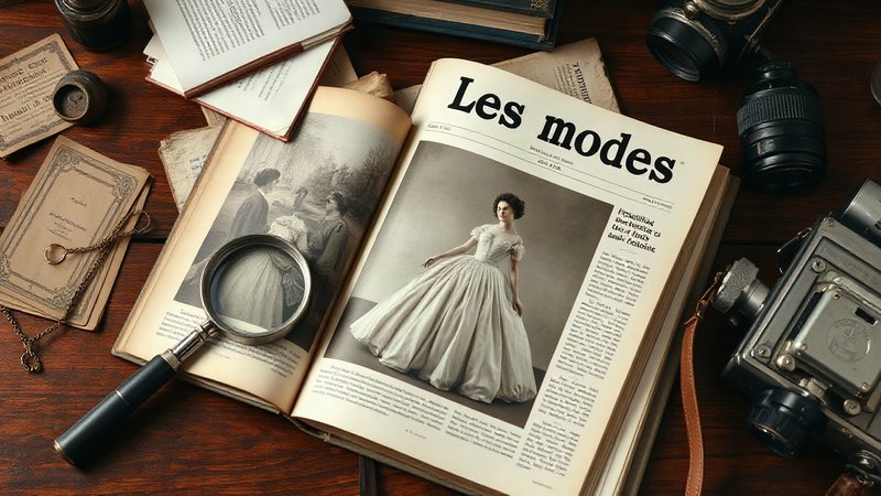 Старинный выпуск парижского модного журнала «Les Modes» 1900 года с цв