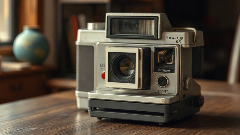 Винтажная складная фотокамера Polaroid Land Camera с проявляющимся гот