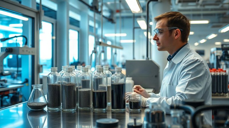 Лабораторная очистка и химический анализ переработанных минералов для