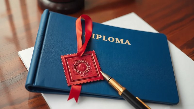 Синяя папка оригинального диплома о высшем образовании с заверением ап