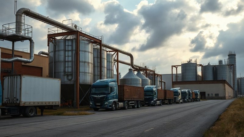 Блокада импорта: турецкие заводы прекратили контрактацию подсолнечника Очередь грузовиков у ворот турецкого маслоэкстракционного завода во вр