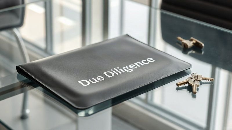 Черная папка юридической проверки Due Diligence и ключи от офисного зд