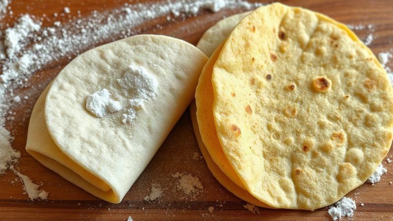 Сравнение гибких пшеничных тортилий и румяных кукурузных лепешек на де
