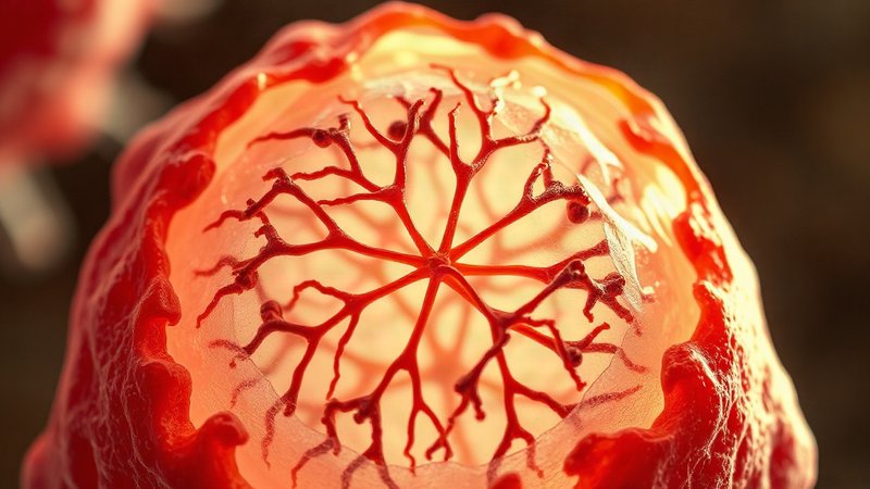 Научная 3D-модель сети кератиновых филаментов внутри кератиноцита эпид