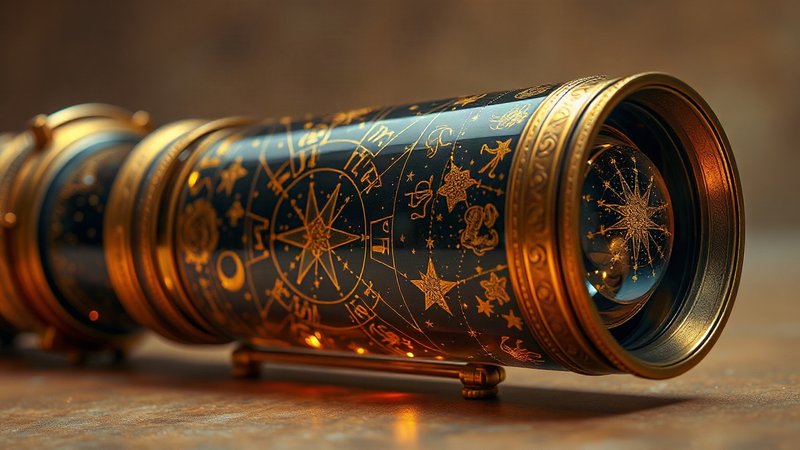 Звездный калейдоскоп с отражением космических узоров