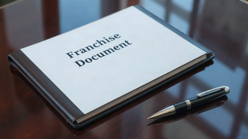 Официальная папка с документом Franchise Disclosure Document и печать