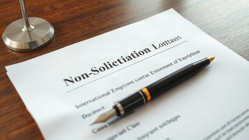 Корпоративный контракт с выделенным пунктом Non-Solicitation Clause и