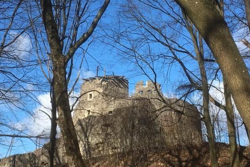 На Закарпатье ветер повалил башню Невицкого замка
