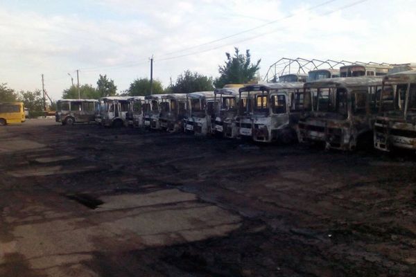 В Черкасской области сгорели несколько автобусов