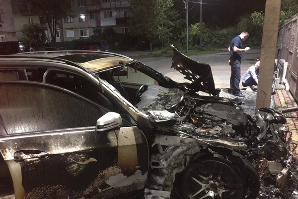 На Закарпатье сгорел автомобиль лидера еврейской общины