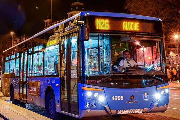 В Мадриде ночные автобусы будут останавливаться там, где скажет пассажир